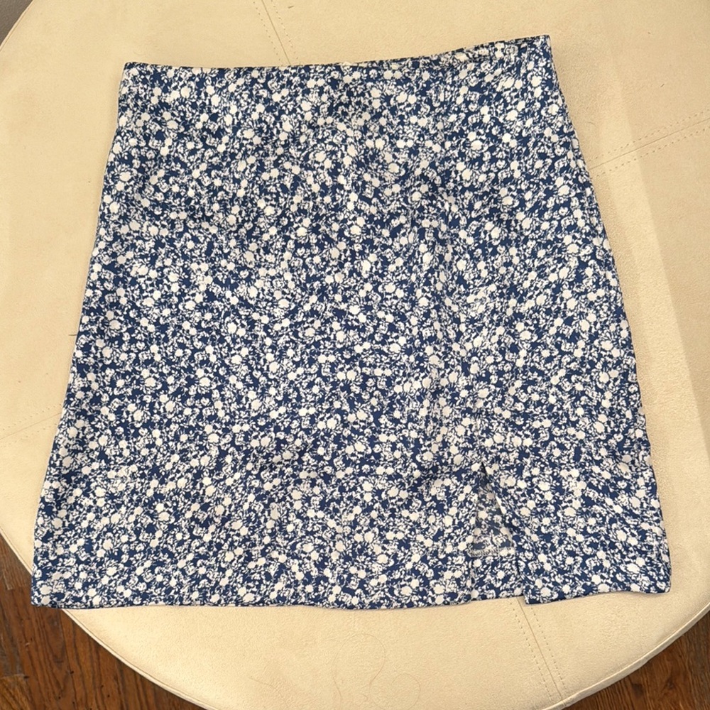 Floral Blue and White Women's Skirt